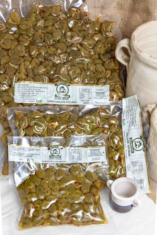 OLIVE VERDI DENOCCIOLATE PICCANTI