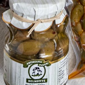 OLIVE VERDI SCHIACCIATE PICCANTI
